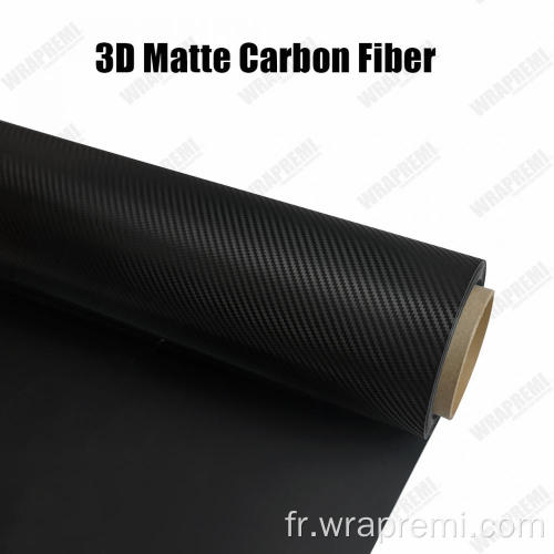 Film d'emballage de voiture en fibre de carbone mate et brillante